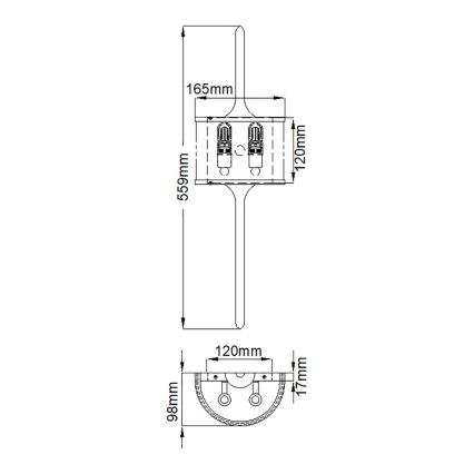 Kichler - LED Kúpeľňové nástenné svietidlo MONA 2xG9/3,5W/230V IP44 mosadz