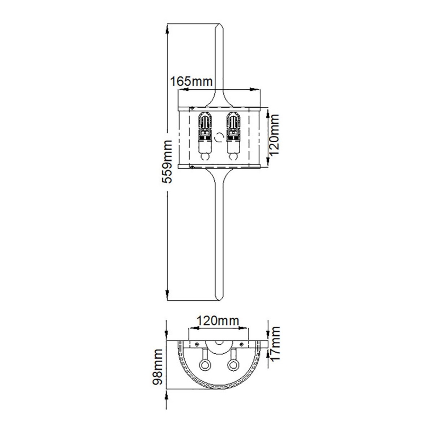 Kichler - LED Kúpeľňové nástenné svietidlo MONA 2xG9/3,5W/230V IP44 mosadz