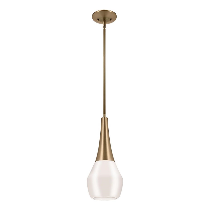 Kichler - Luster na tyči DEELA 1xE27/60W/230V pr. 17,8 cm mosadz