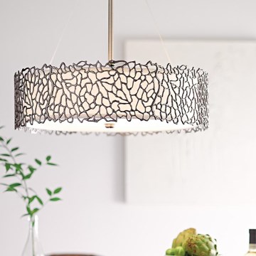 Kichler - Luster na tyči SILVER CORAL 3xE27/100W/230V matný chróm