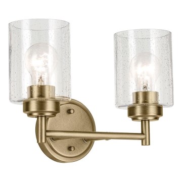 Kichler - Nástenná lampa WINSLOW 2xE27/60W/230V mosadz