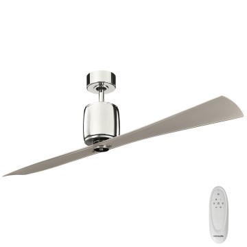 Kichler - Stropný ventilátor FERRON lesklý chróm + diaľkové ovládanie