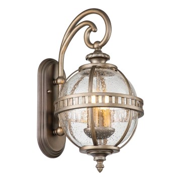 Kichler - Vonkajšie nástenné svietidlo HALLERON 2xE14/40W/230V IP44