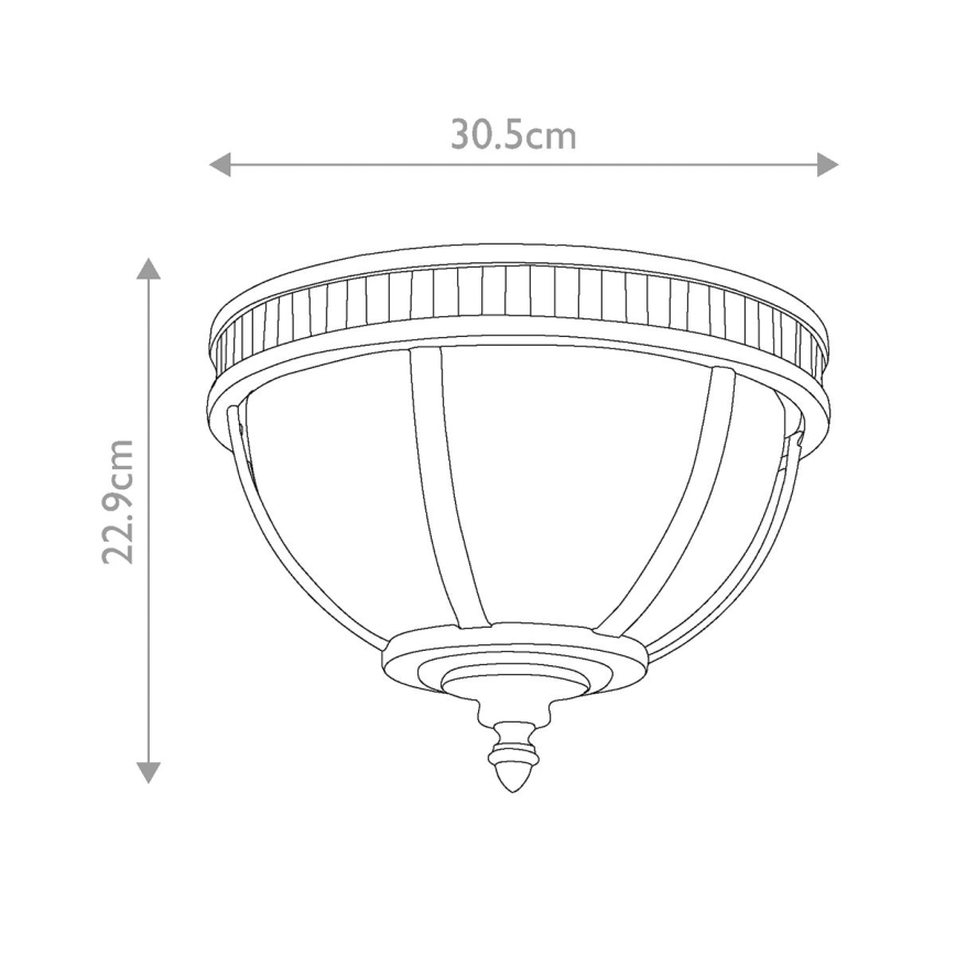 Kichler - Vonkajšie stropné svietidlo HALLERON 3xE14/40W/230V IP44 antracit