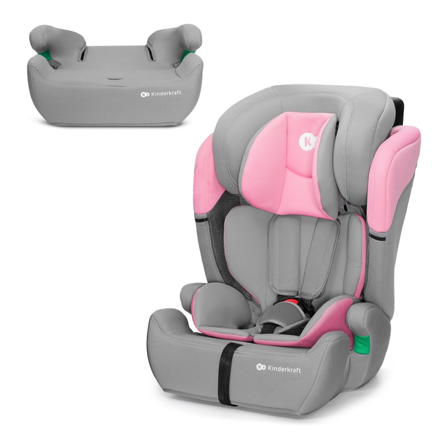 KINDERKRAFT - Autosedačka COMFORT UP i-Size (76-150 cm) šedá/ružová