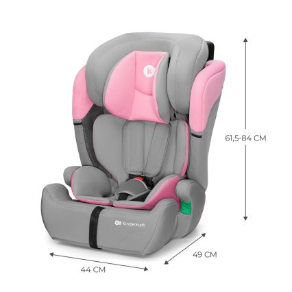 KINDERKRAFT - Autosedačka COMFORT UP i-Size (76-150 cm) šedá/ružová