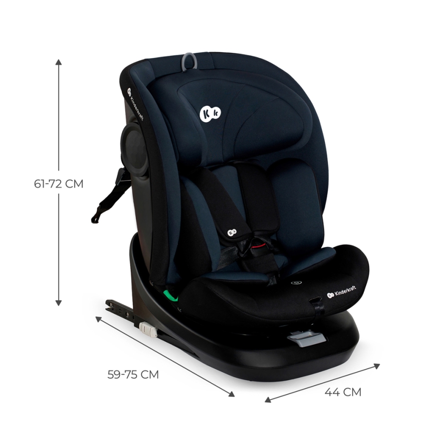 KINDERKRAFT - Autosedačka I-GROW i-Size (40-150 cm) čierna