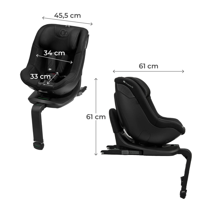 KINDERKRAFT - Autosedačka I-GUARD PRO i-Size 61-105 cm čierna