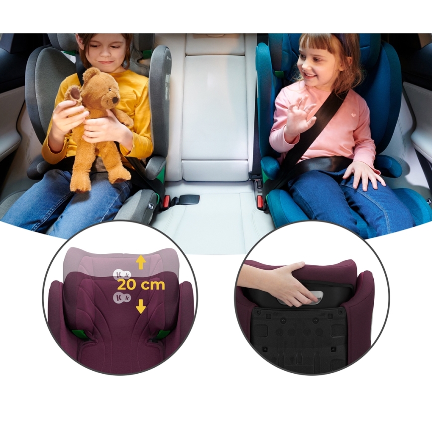 KINDERKRAFT - Autosedačka JUNIOR FIX 2 (100-150 cm) Cherry pearl