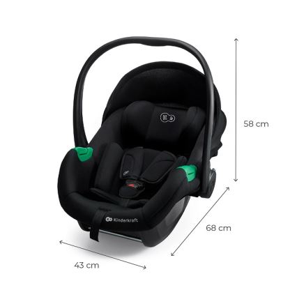 KINDERKRAFT - Autosedačka MINK PRO 2 40-87 cm (0-13 kg) čierna