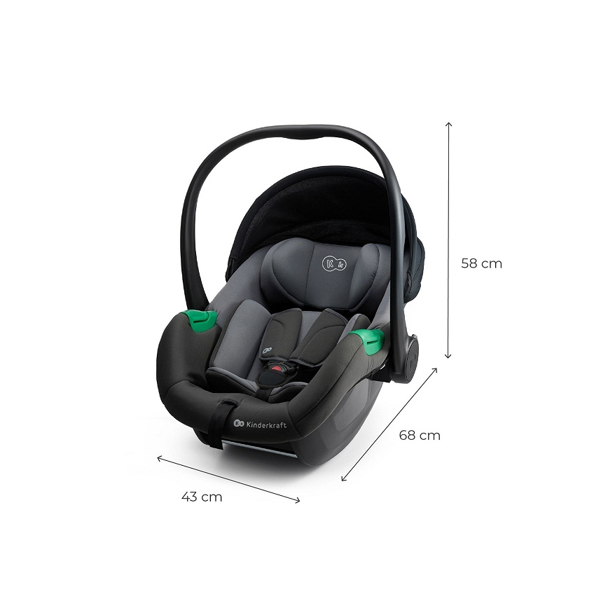 KINDERKRAFT - Autosedačka MINK PRO 2 40-87 cm (0-13 kg) sivá
