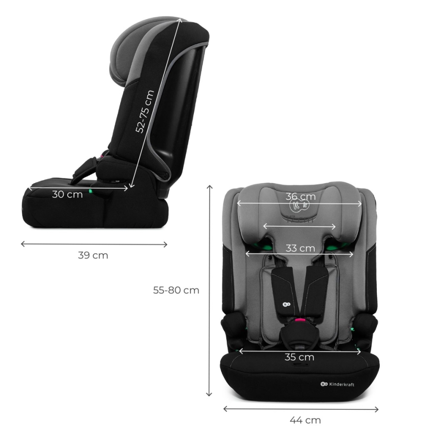 KINDERKRAFT - Avtosedež I-COMFY i-Size 76-150 cm siv