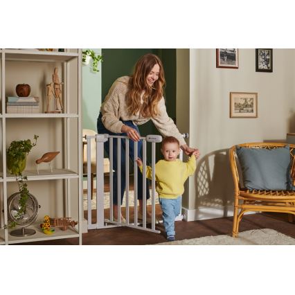 KINDERKRAFT - Bezpečnostná zábrana LOCK&GO 75-103 cm biela