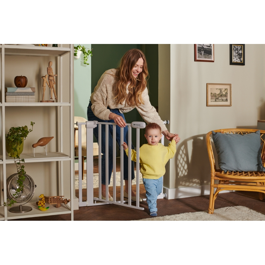 KINDERKRAFT - Bezpečnostná zábrana LOCK&GO 75-103 cm biela