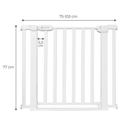 KINDERKRAFT - Bezpečnostná zábrana LOCK&GO 75-103 cm biela