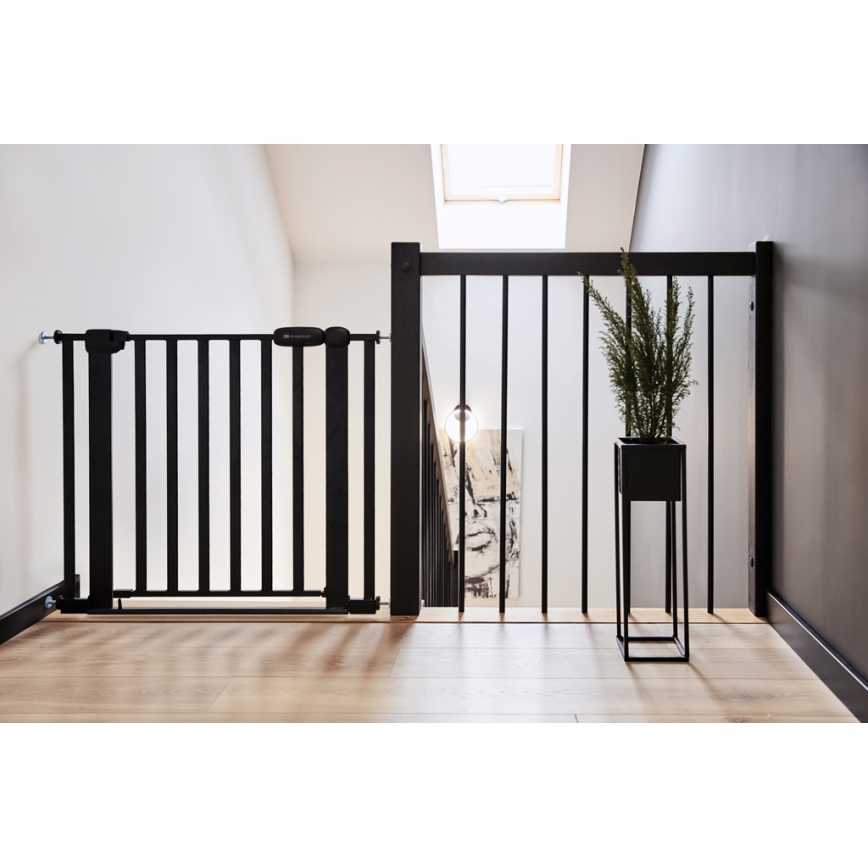 KINDERKRAFT - Bezpečnostná zábrana LOCK&GO 75-103 cm čierna