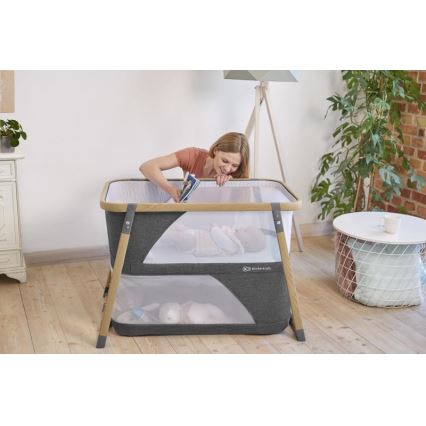 KINDERKRAFT - Cestovná postieľka 4v1 SOFI šedá