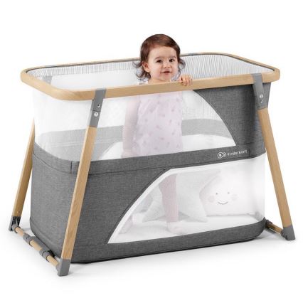 KINDERKRAFT - Cestovná postieľka 4v1 SOFI šedá