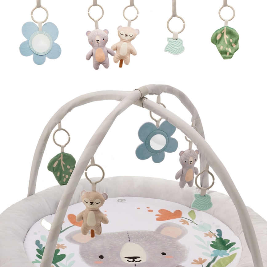 KINDERKRAFT - Detská hracia deka COZYPLAY sivá