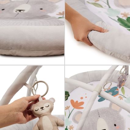 KINDERKRAFT - Detská hracia deka COZYPLAY sivá