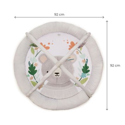 KINDERKRAFT - Detská hracia deka COZYPLAY sivá