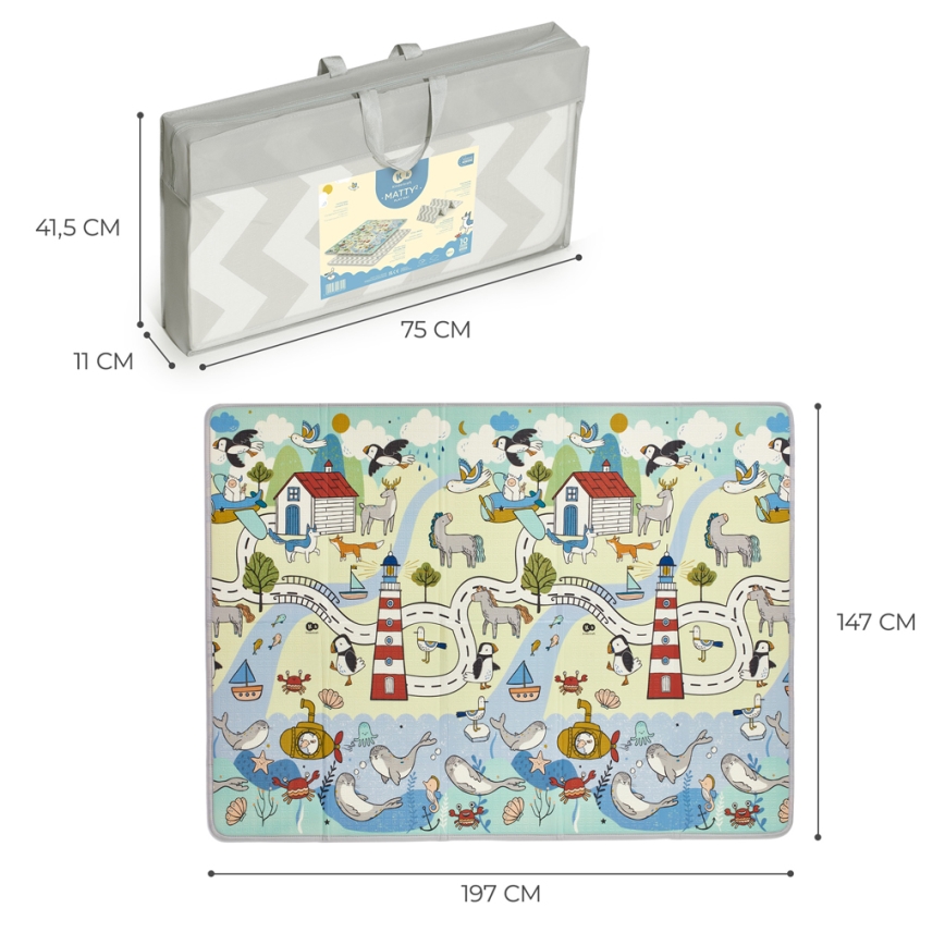 KINDERKRAFT - Detská hracia podložka MATTY 2