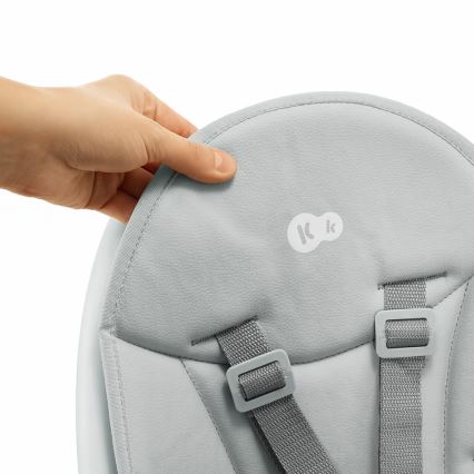 KINDERKRAFT - Detská jedálenská stolička 2v1 DINNLY šedá