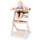 KINDERKRAFT - Detská jedálenská stolička ENOCK s polstrovaním šedá/biela