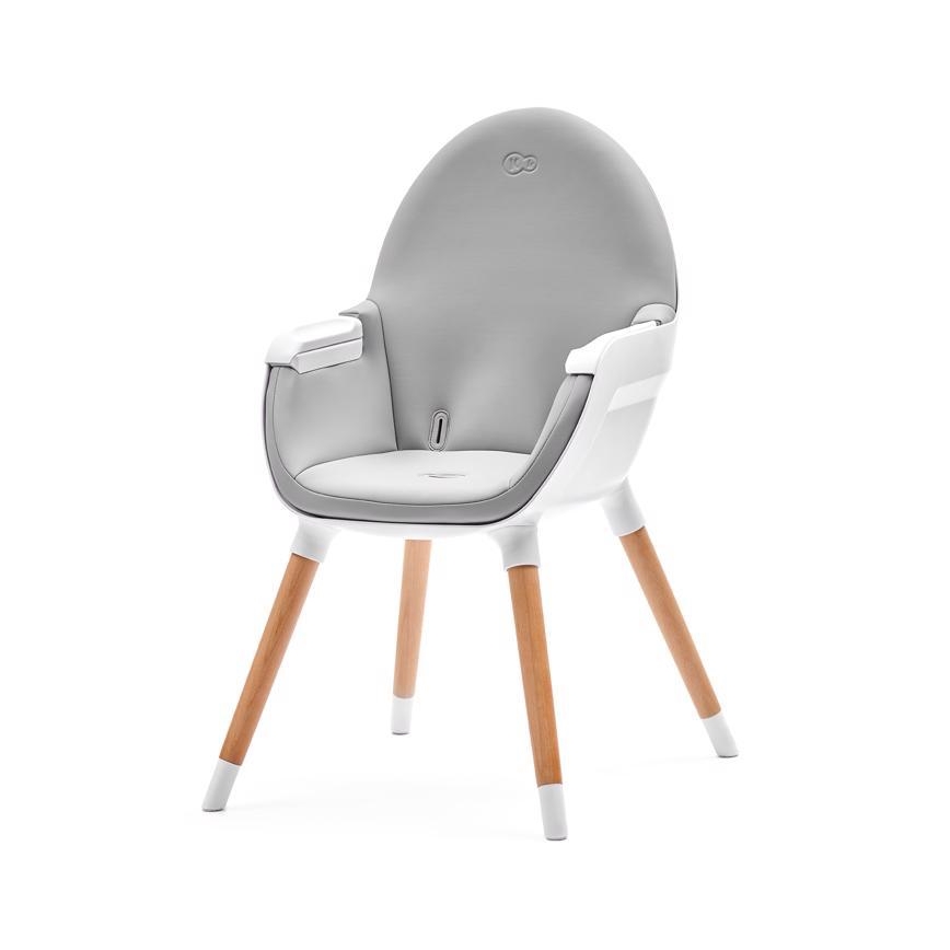 KINDERKRAFT - Detská jedálenská stolička FINI šedá/biela