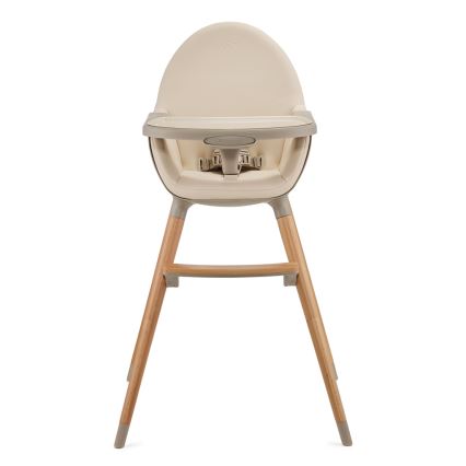 KINDERKRAFT - Detská jedálenská stolička FINI2 buk/béžová
