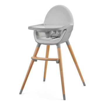 KINDERKRAFT - Detská jedálenská stolička FINI2 buk/šedá