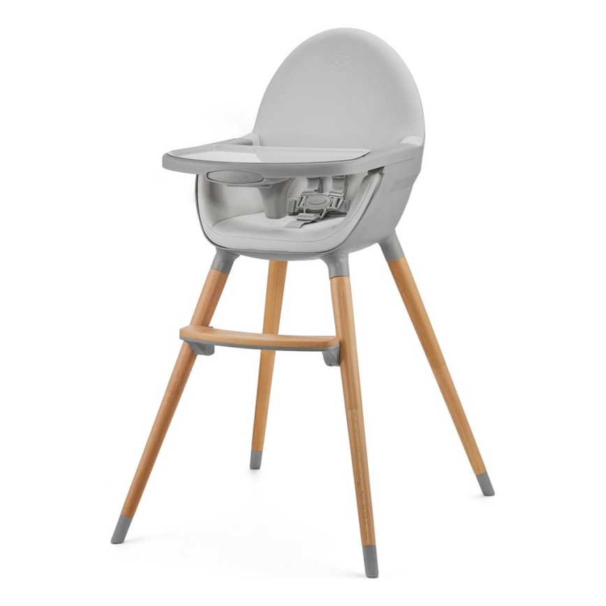 KINDERKRAFT - Detská jedálenská stolička FINI2 buk/šedá