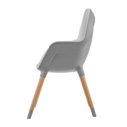 KINDERKRAFT - Detská jedálenská stolička FINI2 buk/šedá