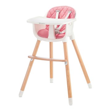 KINDERKRAFT - Detská jedálenská stolička SIENNA buk/ružová