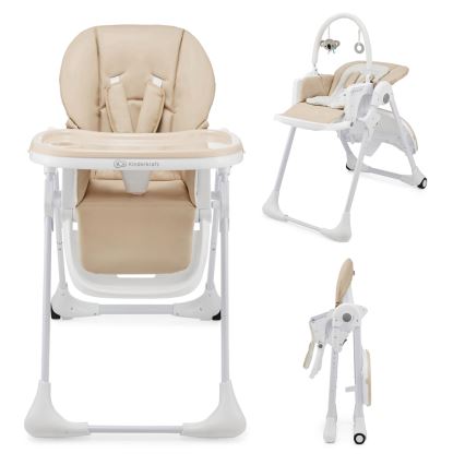 KINDERKRAFT - Detská jedálenská stolička TUMMIE béžová