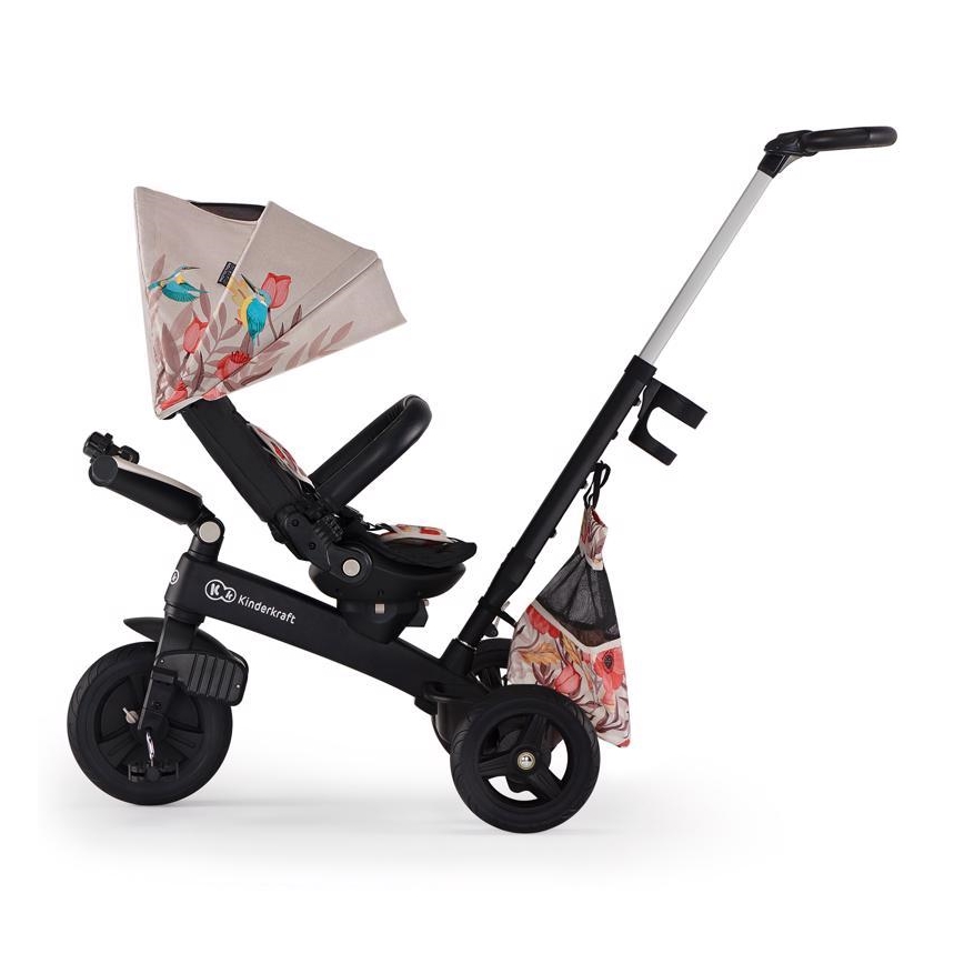 KINDERKRAFT - Detská trojkolka 5v1 EASYTWIST béžová/čierna