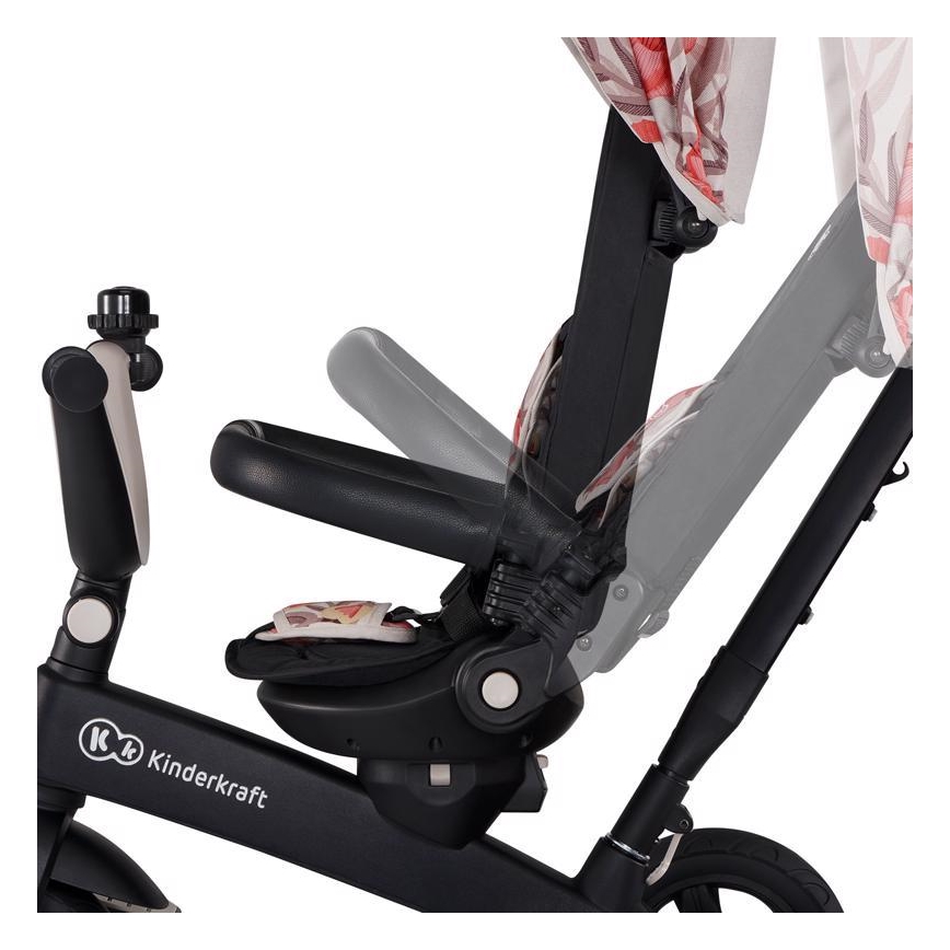 KINDERKRAFT - Detská trojkolka 5v1 EASYTWIST béžová/čierna
