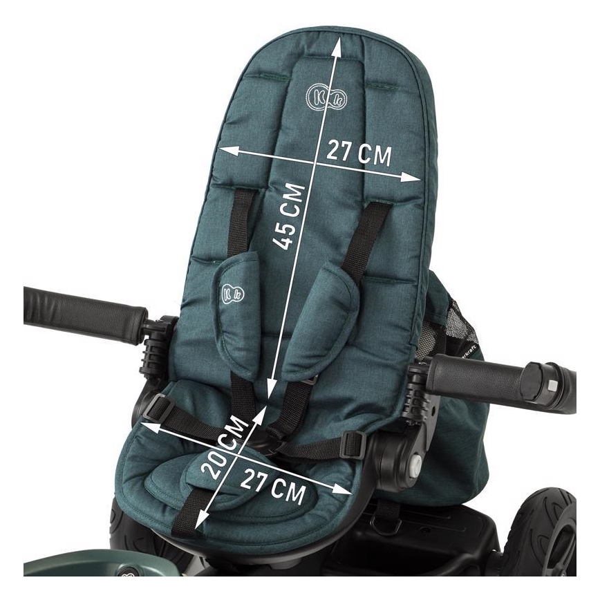 KINDERKRAFT - Detská trojkolka 5v1 EASYTWIST zelená/čierna