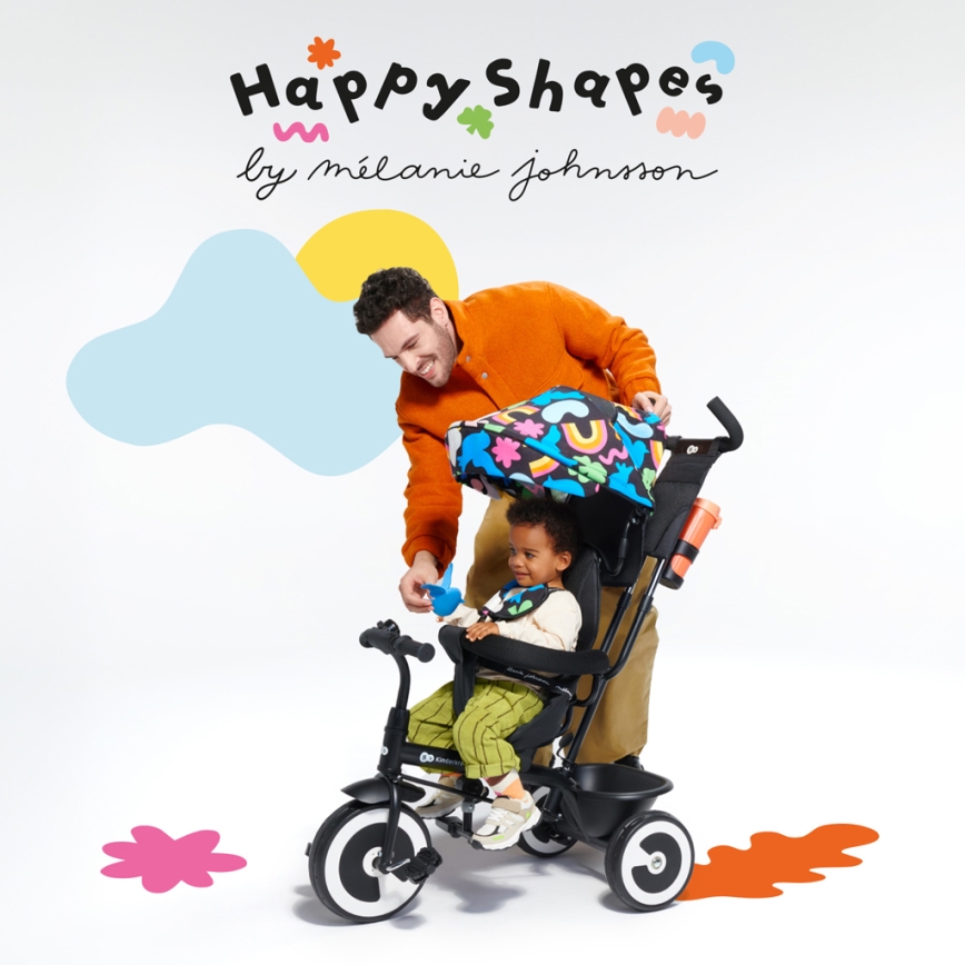 KINDERKRAFT - Detská trojkolka ASTON Happy shapes