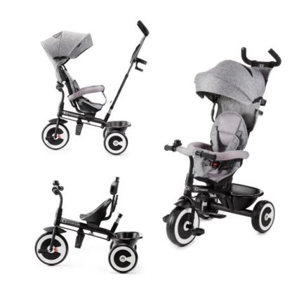 KINDERKRAFT - Detská trojkolka ASTON šedá