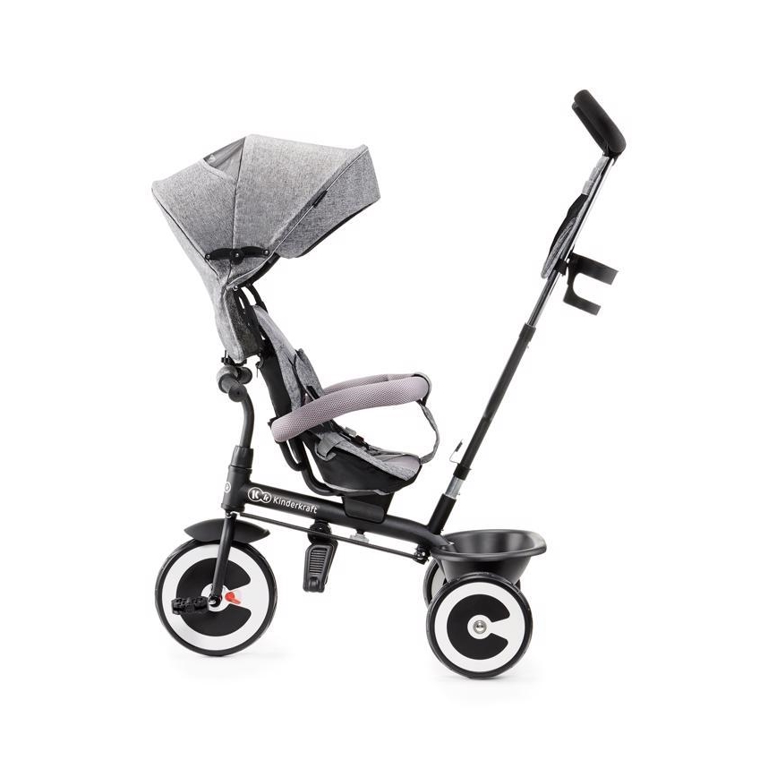 KINDERKRAFT - Detská trojkolka ASTON šedá