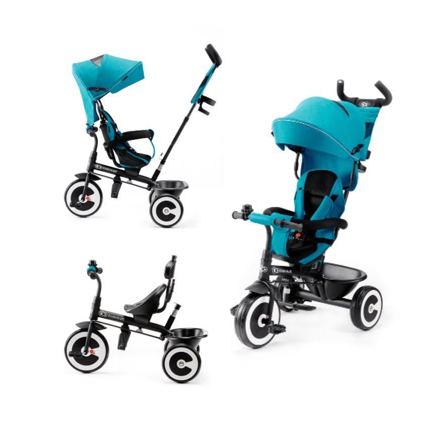 KINDERKRAFT - Detská trojkolka ASTON tyrkysová