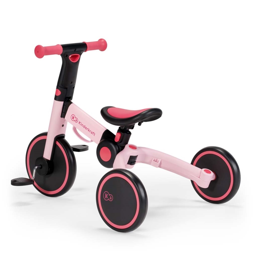 KINDERKRAFT - Detské odrážadlo 3v1 4TRIKE ružová