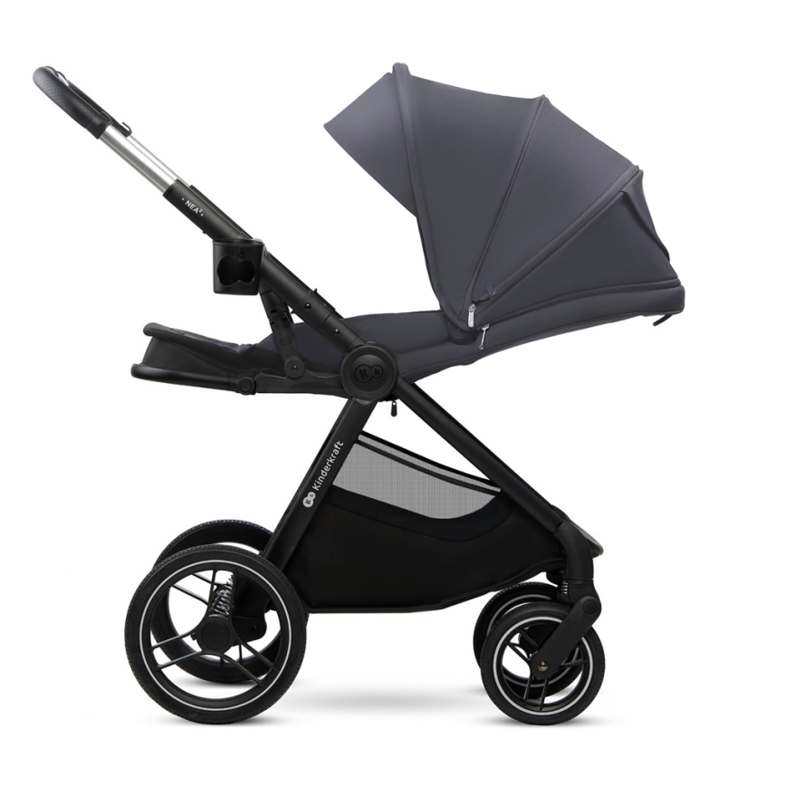 KINDERKRAFT - Kombinovaný kočík 2v1 NEA 2 Dark grey