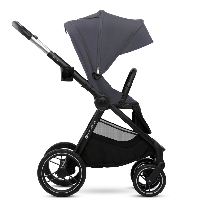 KINDERKRAFT - Kombinovaný kočík 2v1 NEA 2 Dark grey