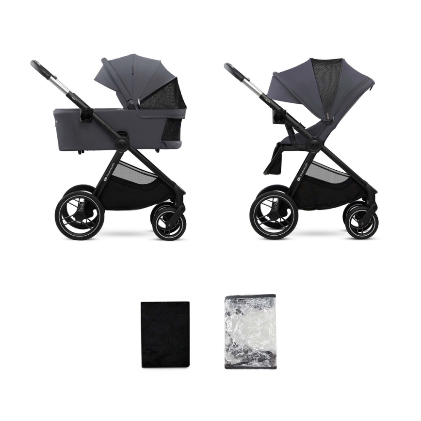 KINDERKRAFT - Kombinovaný kočík 2v1 NEA 2 Dark grey