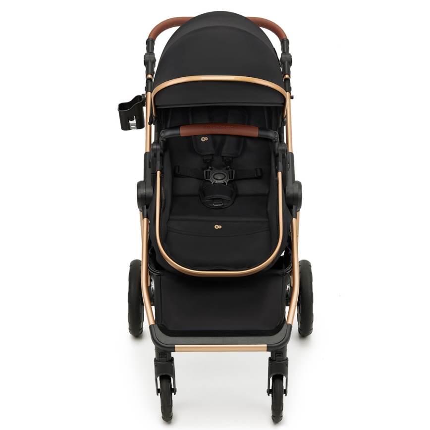 KINDERKRAFT - Kombinovaný kočík 3v1 ESME Pure black + autosedačka MINK PRO