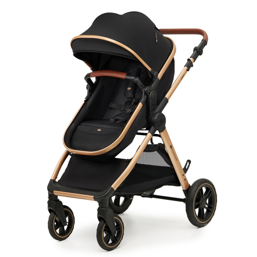 KINDERKRAFT - Kombinovaný kočík 3v1 ESME Pure black + autosedačka MINK PRO