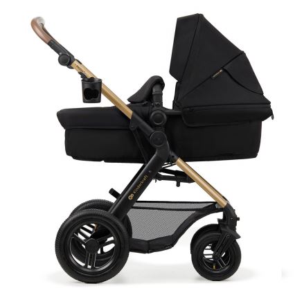 KINDERKRAFT - Kombinovaný kočík 3v1 MOOV 2 AIR Pure black + autosedačka MINK PRO