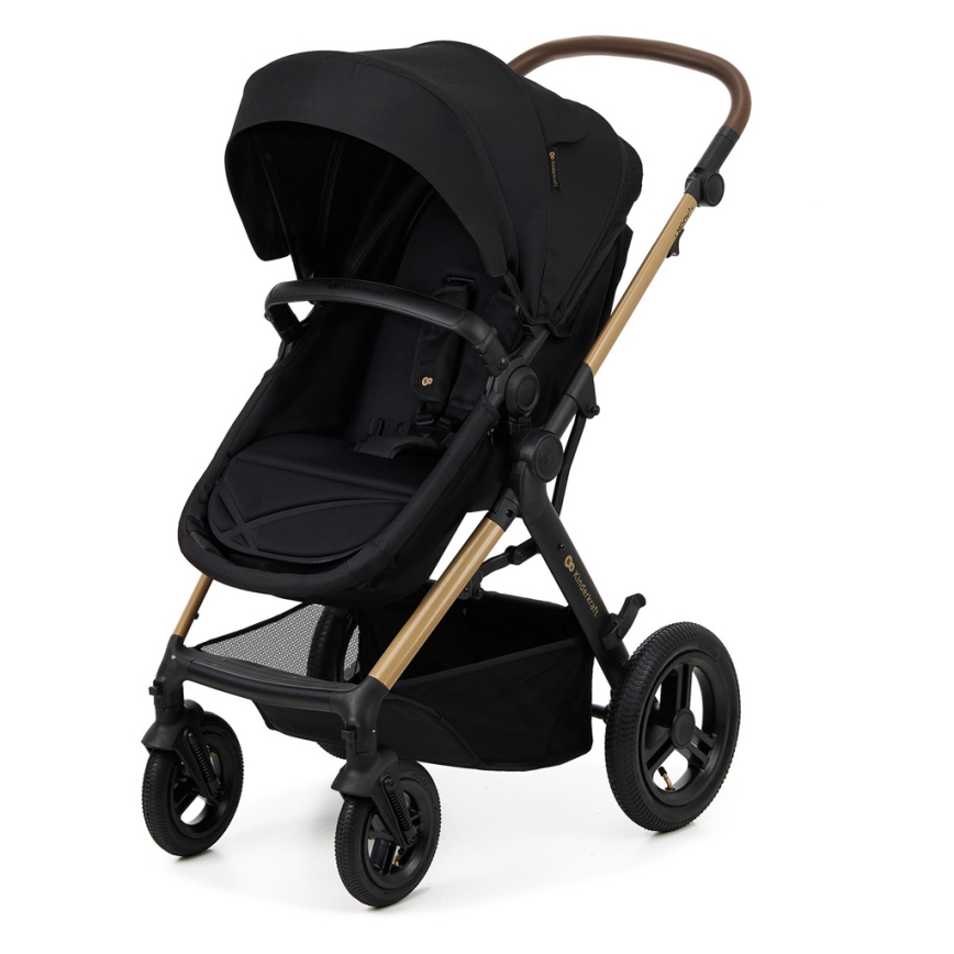 KINDERKRAFT - Kombinovaný kočík 3v1 MOOV 2 AIR Pure black + autosedačka MINK PRO